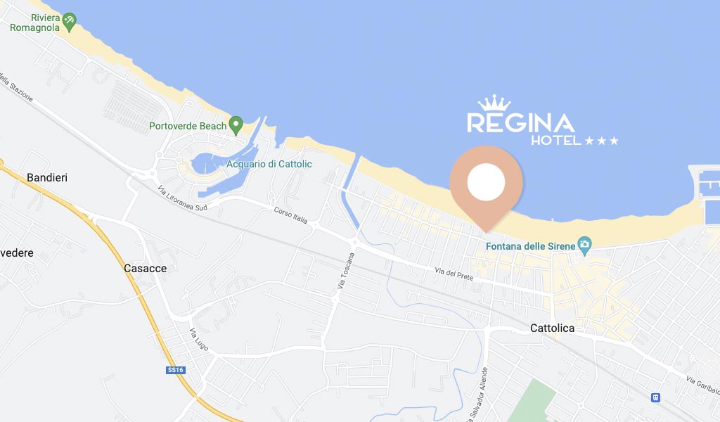Dove si trova l'Hotel Regina a Cattolica